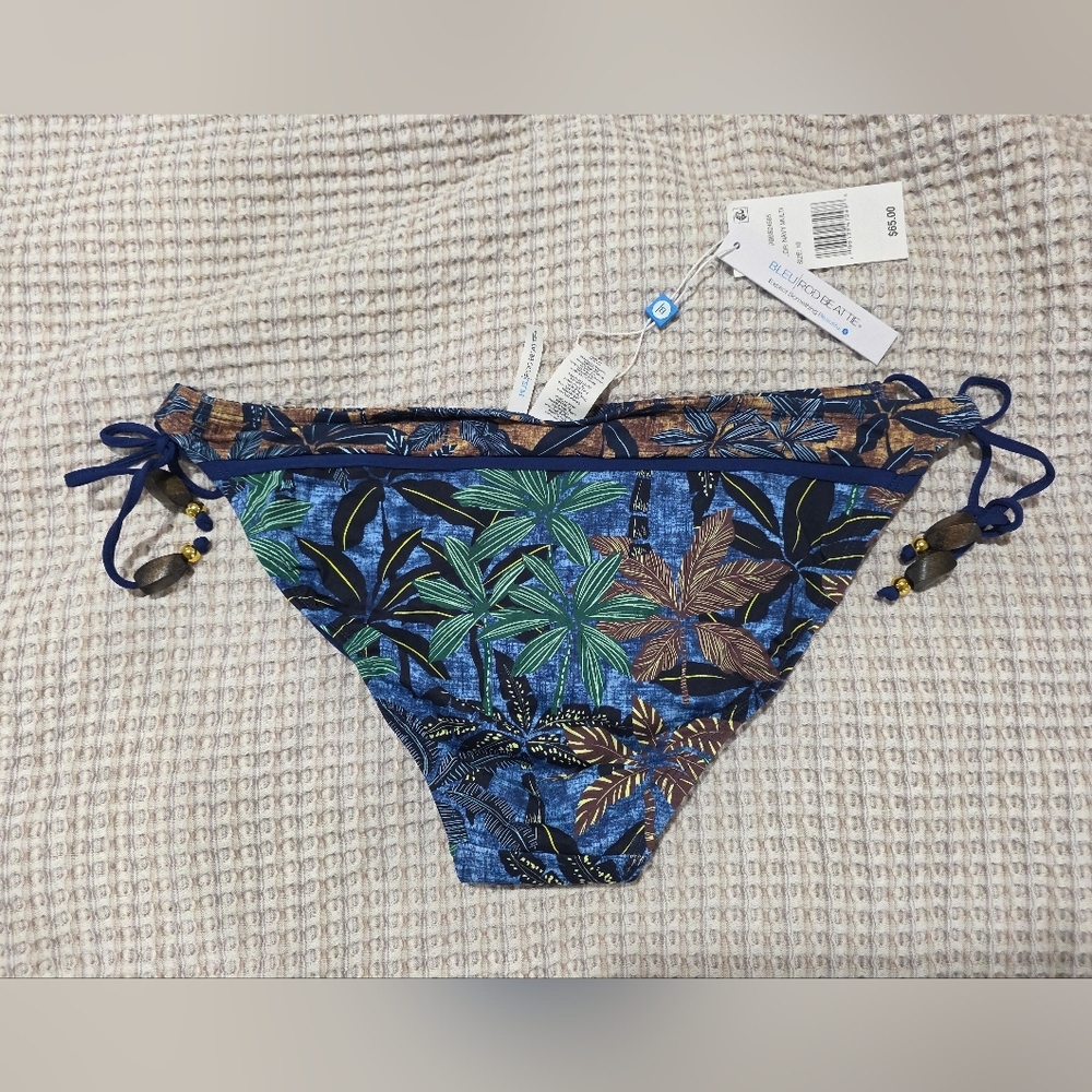 Bleu Rod Beattie By The Sea Vibrant Blue and Green with Side-Tie Details​ - Picture 4 of 5